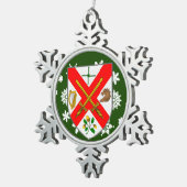 Kildare Ireland Wappen Irish Schneeflocken Zinn-Ornament (Rechts)