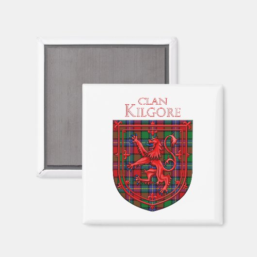 Kilgore Tartan Scottish Kariert Lion Rampant Magnet (Vorderseite/Rückseite)