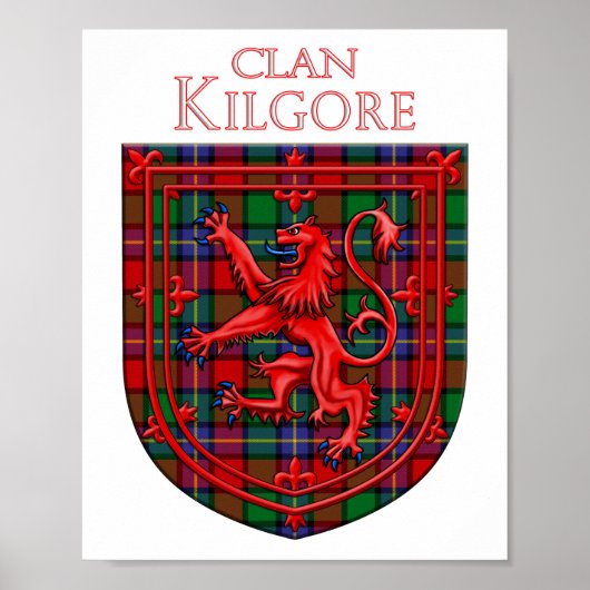 Kilgore Tartan Scottish Kariert Lion Rampant Poster (Vorne)