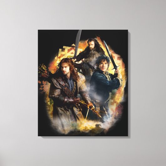 Kili, BILBO BAGGINS™ & THORIN OAKENSHIELD™ Art Leinwanddruck (Vorderseite)