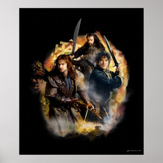 Kili, BILBO BAGGINS™ & THORIN OAKENSHIELD™ Art Poster (Vorne)