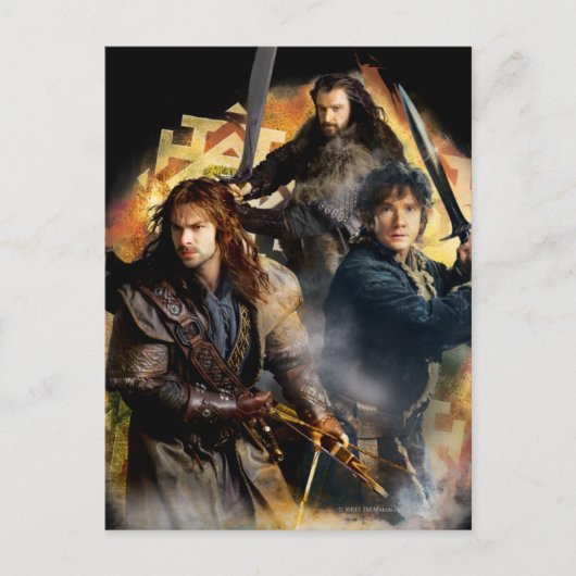 Kili, BILBO BAGGINS™ & THORIN OAKENSHIELD™ Art Postkarte (Vorderseite)