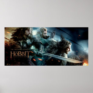 Kili, Fili, & THORIN OAKENSHIELD™ Charge To Batt Poster