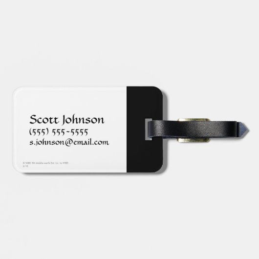 Kili & Fili über Erebor Gepäckanhänger (Rückseite horizontal)