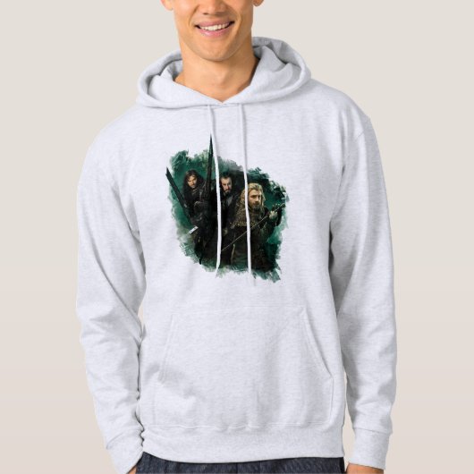 Kili, THORIN OAKENSHIELD™, & Fili Graphic Hoodie (Vorderseite)