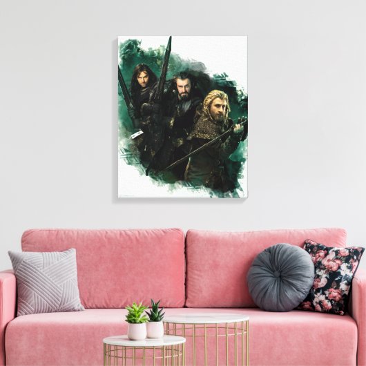 Kili, THORIN OAKENSHIELD™, & Fili Graphic Leinwanddruck (Insitu (Wohnzimmer))