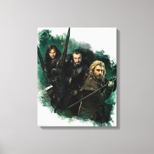Kili, THORIN OAKENSHIELD™, & Fili Graphic Leinwanddruck (Vorderseite)