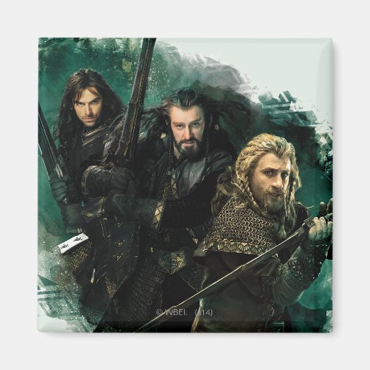 Kili, THORIN OAKENSHIELD™, & Fili Graphic Magnet (Vorne)