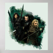 Kili, THORIN OAKENSHIELD™, & Fili Graphic Poster (Vorne)