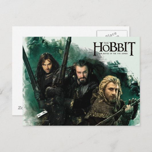 Kili, THORIN OAKENSHIELD™, & Fili Graphic Postkarte (Vorne/Hinten)
