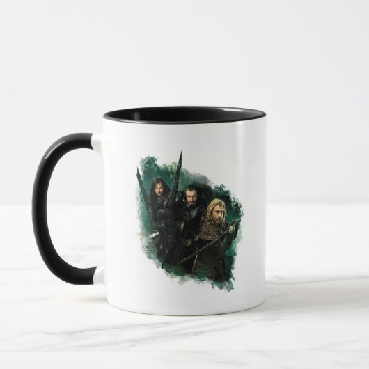 Kili, THORIN OAKENSHIELD™, & Fili Graphic Tasse (Links)