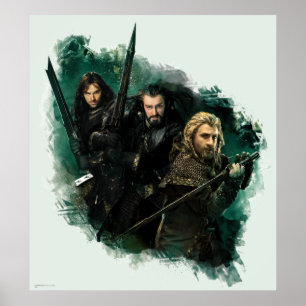 Kili, THORIN OAKENSHIELD™ u. Fili Grafik Poster