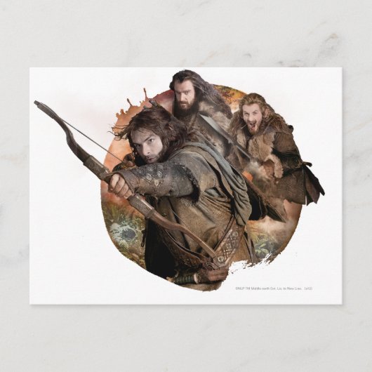 Kili, THORIN OAKENSHIELD™ und Fili Postkarte (Vorderseite)