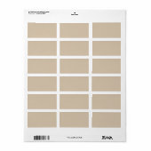 Kilim Beige Solid Color Adressaufkleber (Vorne)