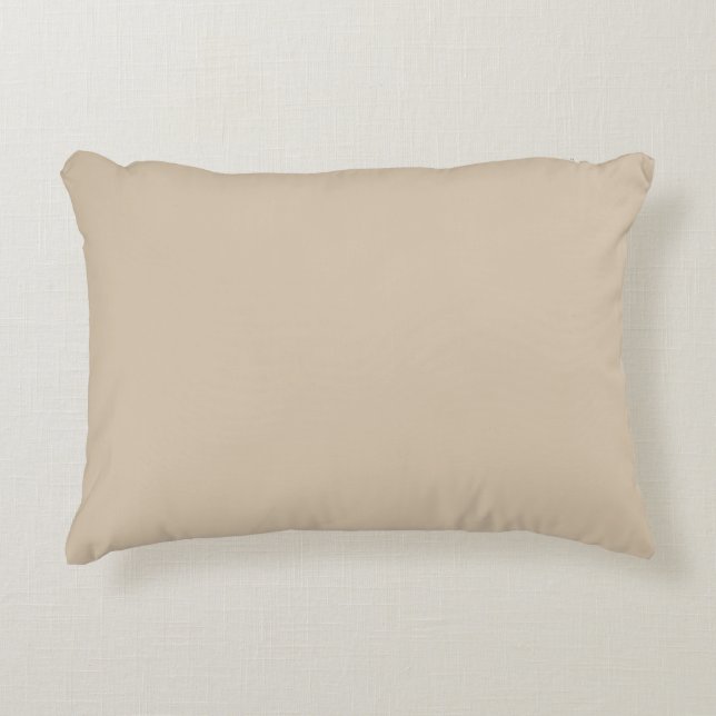 Kilim Beige Solid Color Dekokissen (Vorderseite)