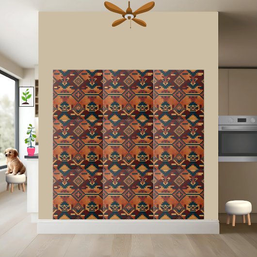 Kilim Inspiriert Muster Tile für Kitchenette Backs Fliese