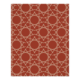 Kilim-Rost-Geometrisches Musterplakat Poster