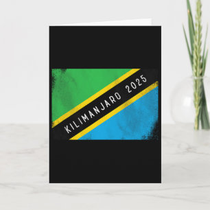 Kilimandscharo 2025 Tansania Flagge Mount Kilimand Karte