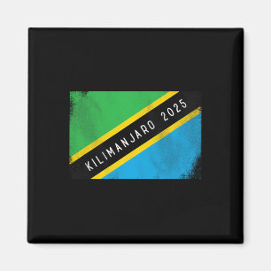 Kilimandscharo 2025 Tansania Flagge Mount Kilimand Magnet