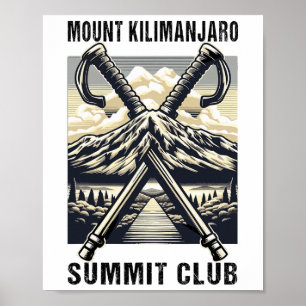 Kilimandscharo-Gipfel-Club-Wanderung Tansania Poster