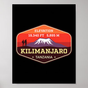 Kilimandscharo höchster Berg Afrikas Bergsteigen s Poster