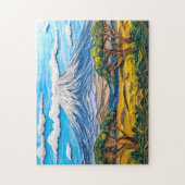 Kilimandscharo-Landschaft mit Zebrasavanne Puzzle (Vertikal)