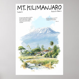 Kilimandscharo-Plakat Tansania Afrika Poster