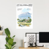 Kilimandscharo-Plakat Tansania Afrika Poster (Heimbüro)