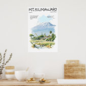 Kilimandscharo-Plakat Tansania Afrika Poster (Küche)