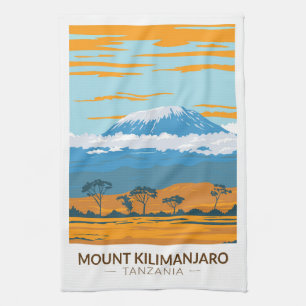 Kilimandscharo Tansania Afrika Vintage Geschirrtuch