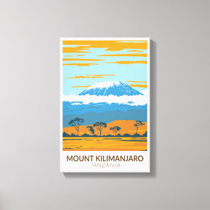 Kilimandscharo Tansania Afrika Vintage Leinwanddruck