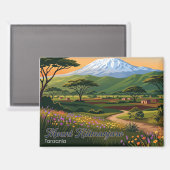Kilimandscharo Tansania Magnet (Vorderseite/Rückseite)