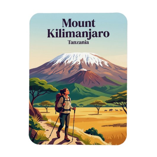 Kilimandscharo Tansania Magnet (Vertikal)