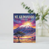 Kilimandscharo Tansania Postkarte (Stehend Vorderseite)