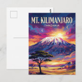 Kilimandscharo Tansania Postkarte (Vorne/Hinten)