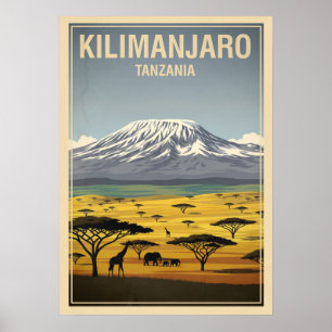 Kilimandscharo Tansania V01 Poster