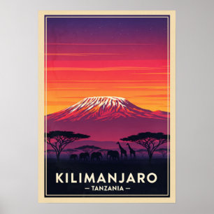Kilimandscharo Tansania V03 Poster