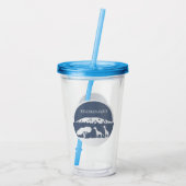 Kilimanjaro (blau) acryltrinkbecher (Rückseite)