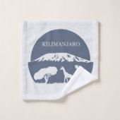 Kilimanjaro (blau) badhandtuch set (Waschlappen)