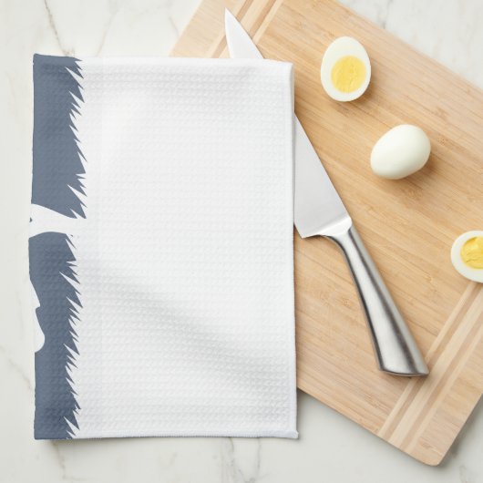 Kilimanjaro (blau) geschirrtuch (Viertel Falte)