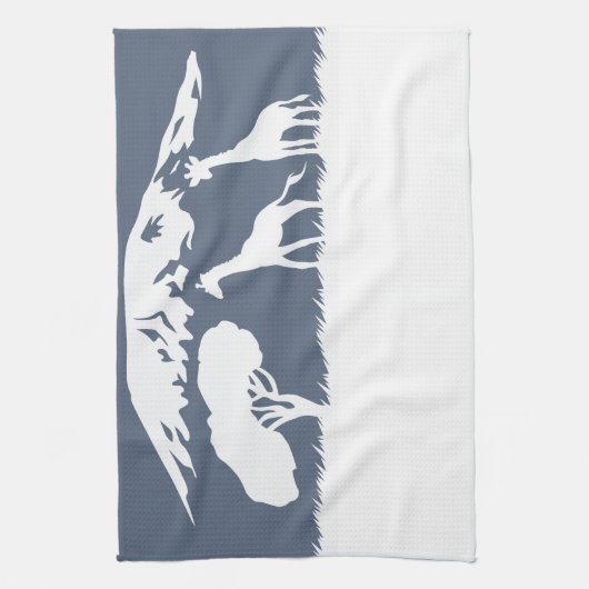 Kilimanjaro (blau) geschirrtuch (Vertikal)