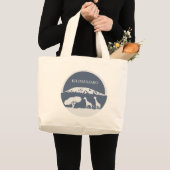Kilimanjaro (blau) jumbo stoffbeutel (Vorderseite (Produkt))