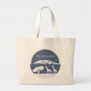 Kilimanjaro (blau) jumbo stoffbeutel