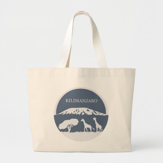 Kilimanjaro (blau) jumbo stoffbeutel (Vorne)