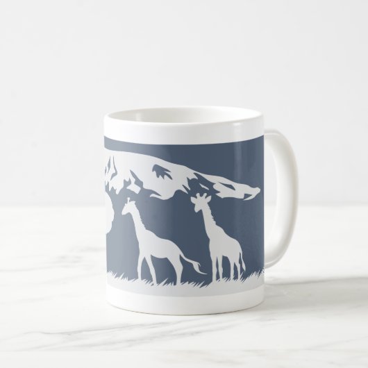Kilimanjaro (blau) kaffeetasse (VorderseiteRechts)
