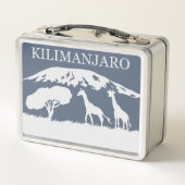 Kilimanjaro (blau) metall brotdose (Rückseite)