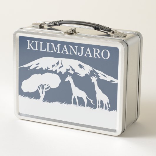 Kilimanjaro (blau) metall brotdose (Vorderseite)
