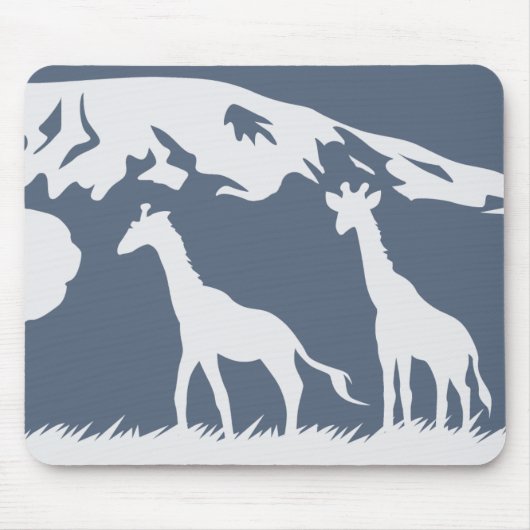 Kilimanjaro (blau) mousepad (Vorne)