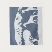 Kilimanjaro (blau) wandteppich (Vorderseite)