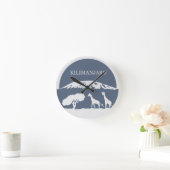 Kilimanjaro (Blue) Runde Wanduhr (Zuhause)